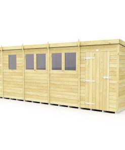 17ft x 4ft Pent Shed