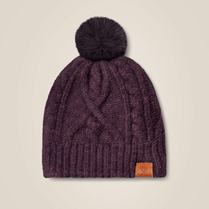 Ariat Beanie Womens Entwine Purple / Cream / Black - Image 2