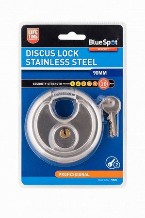 BlueSpot Discus Padlock S/S 90mm - Image 2