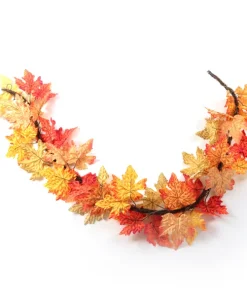 4514 Autumn Maple Leaf Twig Garland