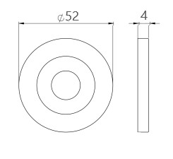 Roses To Suit 19mm Pull Handles 304 SSS (PAIR) - Image 4