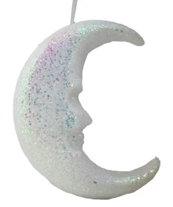 60968 25cm Glitter Moon Tree Decoration Irridescent