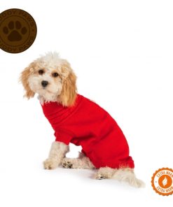 CABLE KNIT JUMPER RED