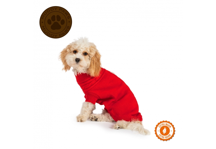 CABLE KNIT JUMPER RED