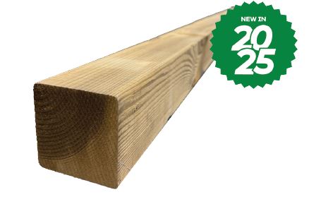 2400x95x95mm (88x88mm) Planed | Rounded Edge - Image 2