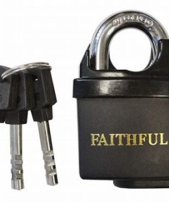 Faithfull Padlock Brass PVC Coated 50mm