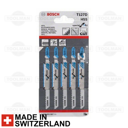 Bosch 5 Pce T127D Jigsaw Blade Pack - Image 2