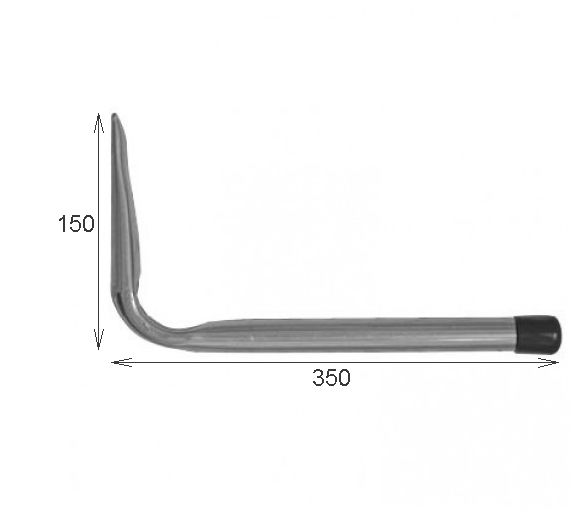 Wall Hook 150x350mm Zinced (EACH) - Image 3