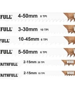 FAITHFULL Jigsaw Blades Assorted Pk 10 (EACH)