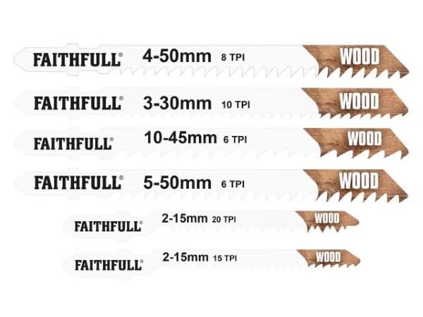 FAITHFULL Jigsaw Blades Assorted Pk 10 (EACH) - Image 2