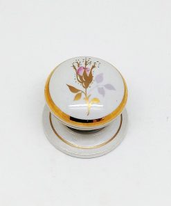 HEATHERLEY Wardrobe Knob 38mm Chintz Rose Wt (EACH)