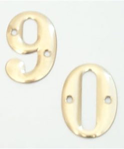 Numeral 50mm “0” Electro Brass (EACH)