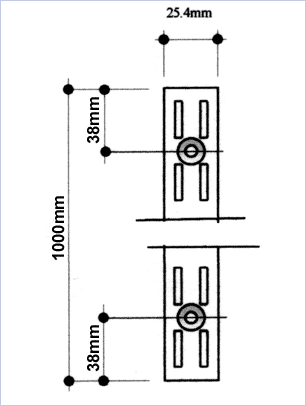 Twinslot Upright 1000mm (40in) Off-White (EACH) - Image 3
