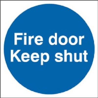 Sign Fire Door Keep Shut Self Adhesive 100×100 (EACH)