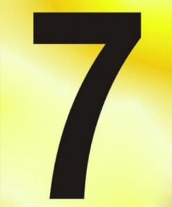 Numeral No 7 50mm Black On Gold (EACH)