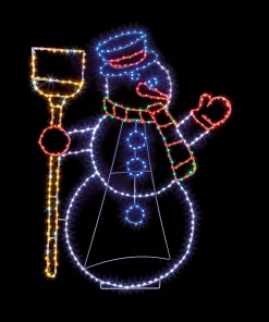 LV243113 1m x 79cm Twinkling Flexibrights Snowman with 390 Multi LEDs
