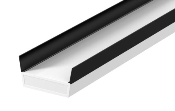 LORIENT Intumescent Twin Fin Smoke 2100x20x4 SA White (EACH)