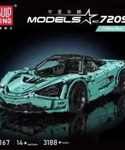 Mould King Blue 3188/pcs Static Supercar Brick Model Car 13167