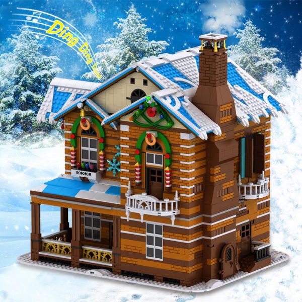 Mould King 16011 Christmas Cabin Snow House Building Brick Model 3693pcs - Image 3
