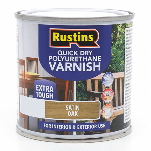 Varnish Stained Int Poly Satin Oak 250ml (EACH)