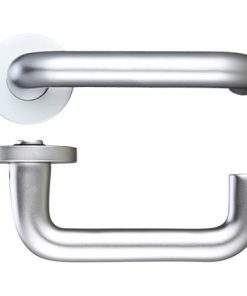 Safety Lever 19mm On Rose Satin Aluminium (PAIR)